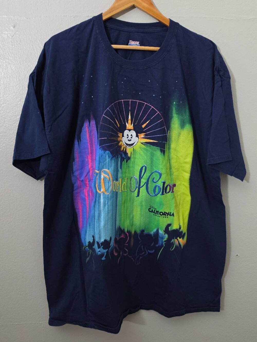 Disneyland California Adventure World of Color Crewneck T-shirt Unisex 2X
